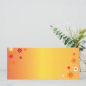 Orange Flowers Book Mark (Standing Front)