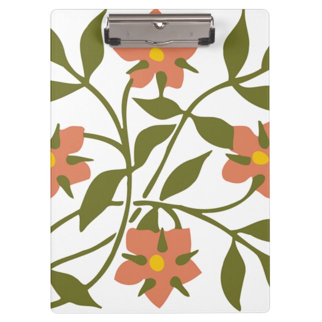 ORANGE FLOWERS  CLIPBOARD (Front)