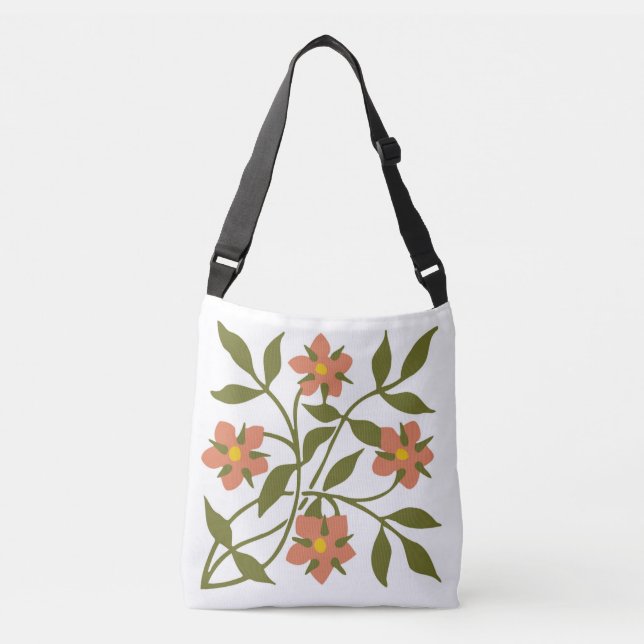 ORANGE FLOWERS CROSSBODY BAG (Front)