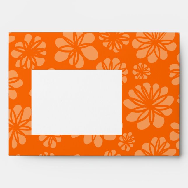 Orange Flowers Envelope (Front)