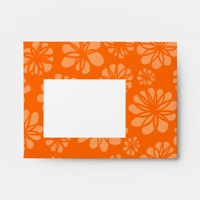 Orange Flowers Envelope (Front)
