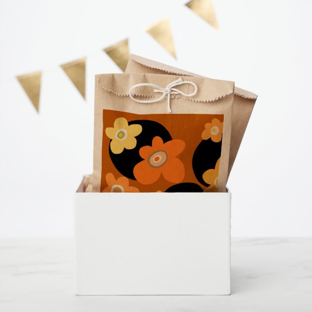 orange flowers favor bag (Party)