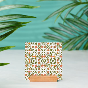 Orange Flowers, Floral Pattern, Greenery, Boho Holder