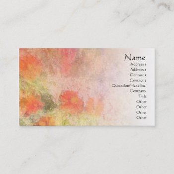 Orange Flowers Impressionist Blend Profile Card by profilesincolor at Zazzle