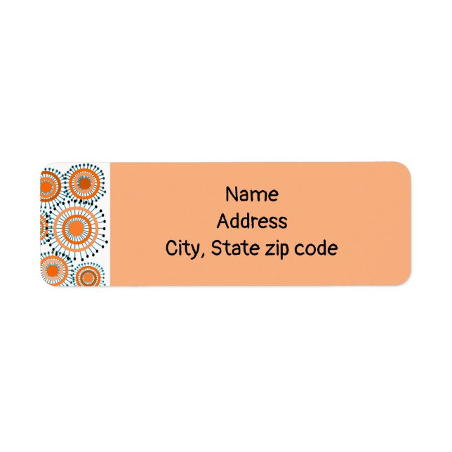 Orange Flowers  Label (Front)