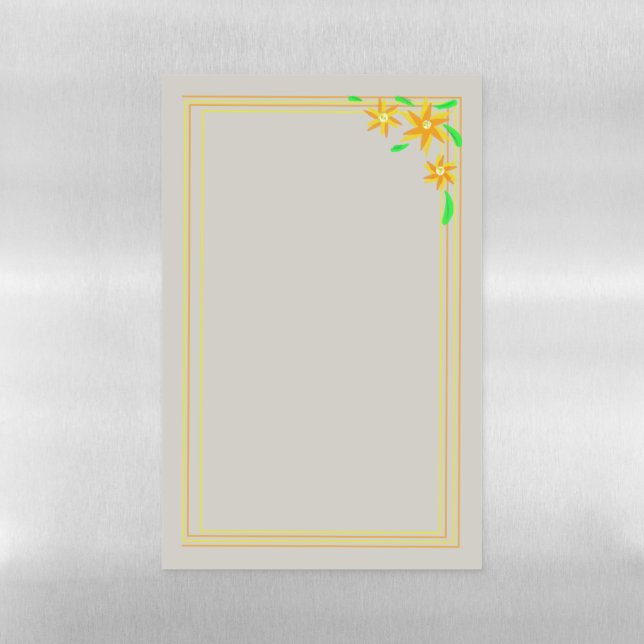 Orange flowers  magnetic dry erase sheet (Vertical)