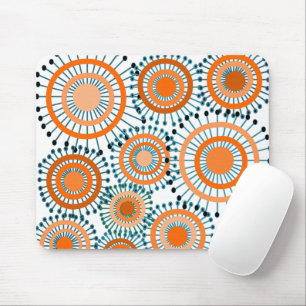 Orange Flowers Mouse Pad