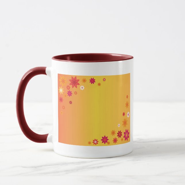 Orange Flowers Mug (Left)