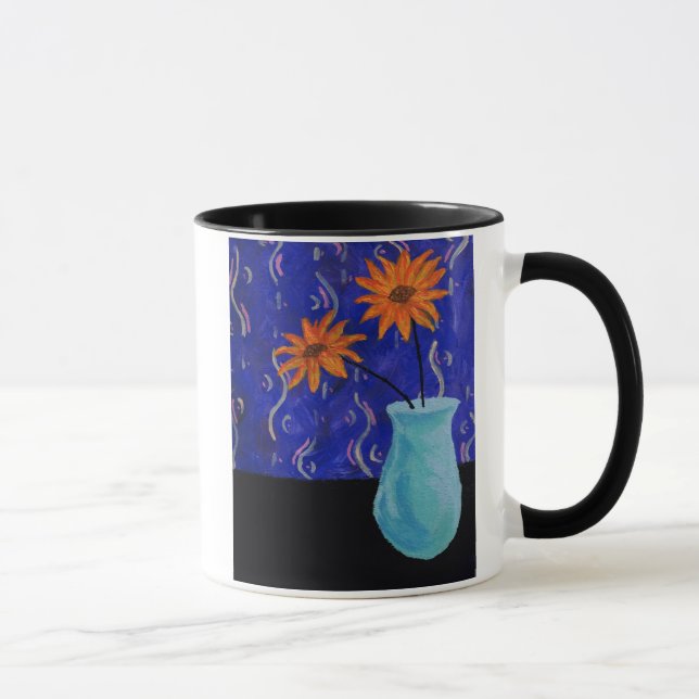Orange Flowers Mug (Right)
