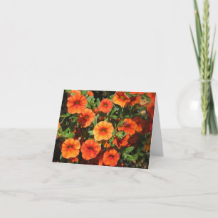 Orange Flowers Note Card