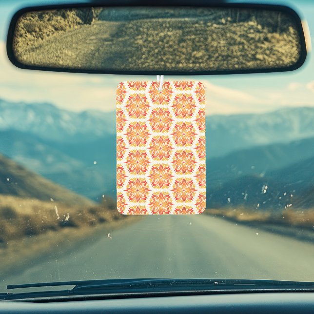 Orange Flowers, Pattern Of Flowers, Floral Pattern Air Freshener (Creator Uploaded)
