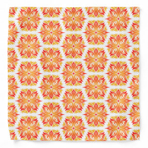 Orange Flowers, Pattern Of Flowers, Floral Pattern Bandana