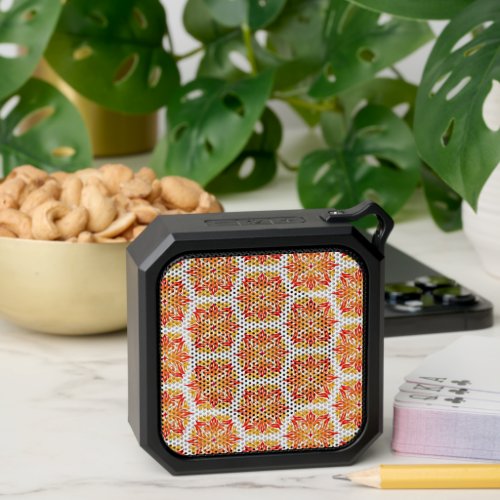 Orange Flowers Pattern Of Flowers Floral Pattern Bluetooth Speaker