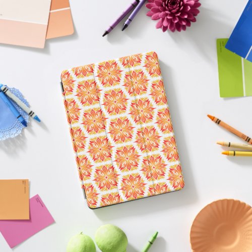 Orange Flowers Pattern Of Flowers Floral Pattern iPad Pro Cover