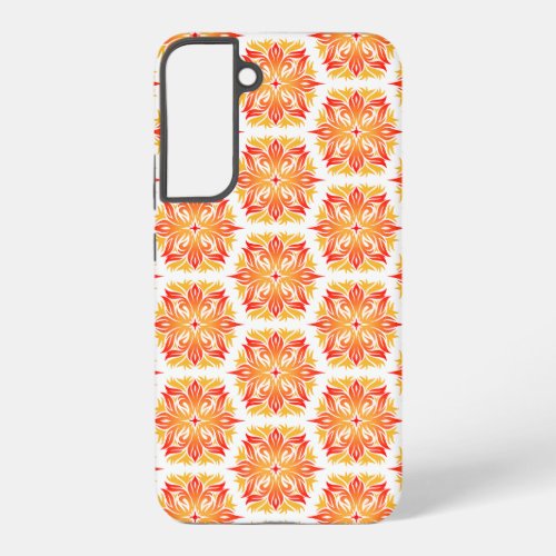 Orange Flowers Pattern Of Flowers Floral Pattern Samsung Galaxy S22 Case