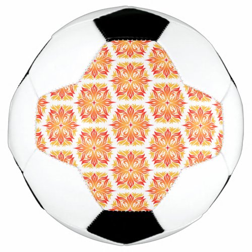 Orange Flowers Pattern Of Flowers Floral Pattern Soccer Ball