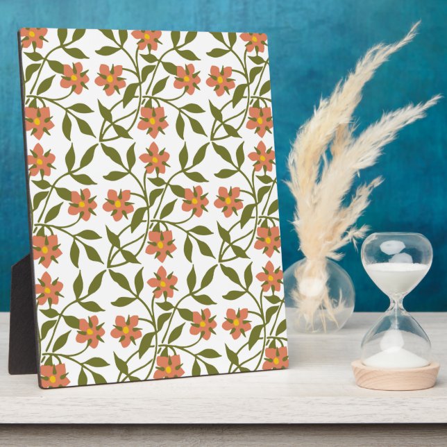 ORANGE FLOWERS  PLAQUE (Side)
