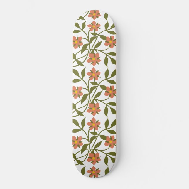ORANGE FLOWERS SKATEBOARD (Front)
