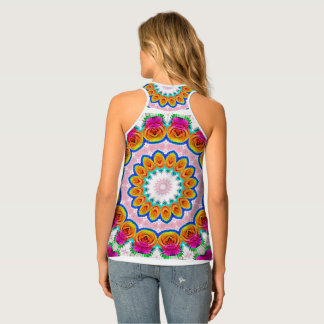 Orange Flowers Tank Top