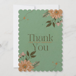 orange flowers, thankful cards