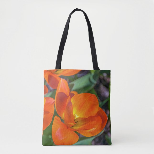 Orange flowers Tote Bag (Front)