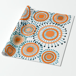 Orange Flowers  Wrapping Paper
