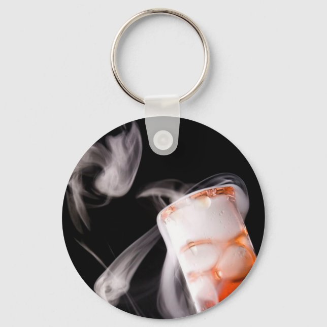 Orange Fluid Test Tube Gas Keychain (Front)