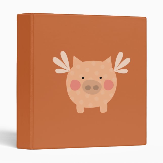 Orange Flying Pig Binder (Front/Spine)