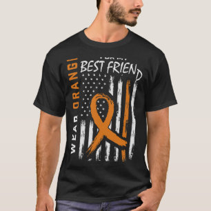 Orange For My Best Friend Leukemia Awareness Flag T-Shirt