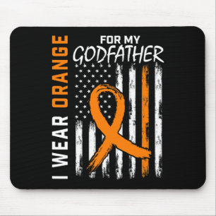 Orange For My Godfather Leukemia Cancer Awareness Mouse Pad