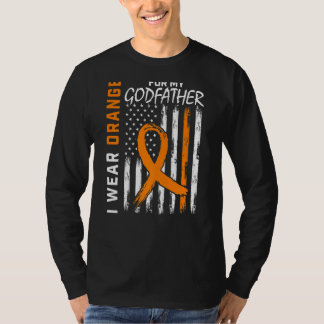 Orange For My Godfather Multiple Sclerosis Awarene T-Shirt