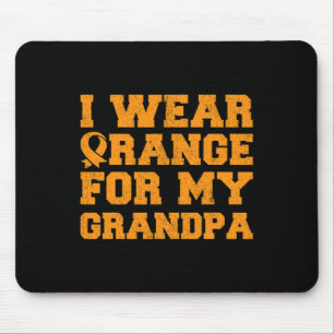Orange For My Grandpa Leukemia Awareness Granddaug Mouse Pad