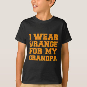 Orange For My Grandpa Leukemia Awareness Granddaug T-Shirt