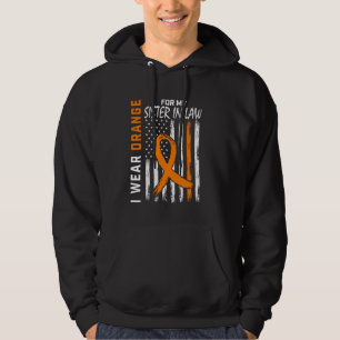 Orange For Sister In Law Multiple Sclerosis Awaren Hoodie
