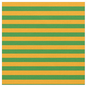 Orange & Forest Green Stripes/Lines Pattern Fabric