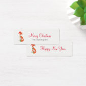 Orange Fox in Red Santa Hat Merry Christmas (Desk)