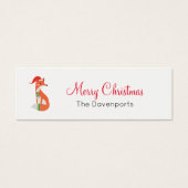 Orange Fox in Red Santa Hat Merry Christmas (Front)