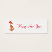 Orange Fox in Red Santa Hat Merry Christmas (Back)