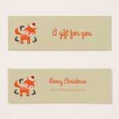 Orange Fox In Santa Hat Whimsical Christmas Gift (Front & Back)