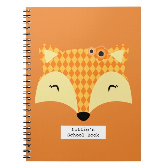 orange fox school notebook journal (Front)