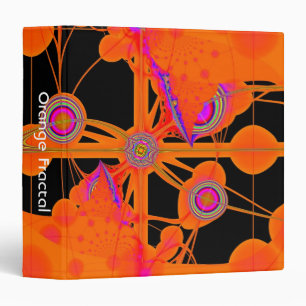 Orange Fractal (1.5in) 3 Ring Binder