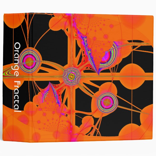 Orange Fractal (2in) Binder (Front/Spine)