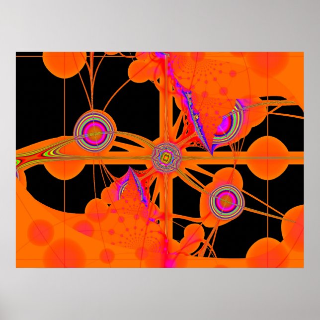 Orange Fractal Poster (Front)