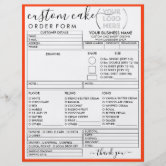 Editable Cake Order Form Template Graphic by craftsmaker · Creative Fabrica