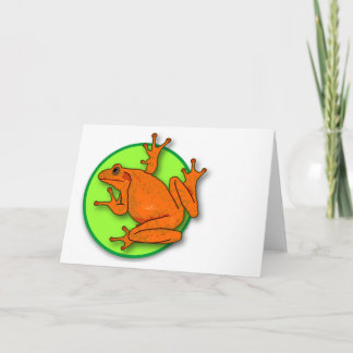 Orange Frog Blank Horizontal Card