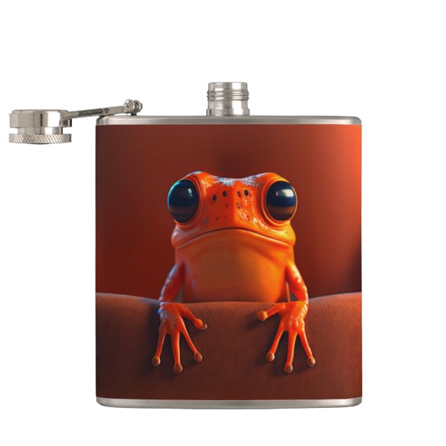 Orange Frog Flask (Opened)