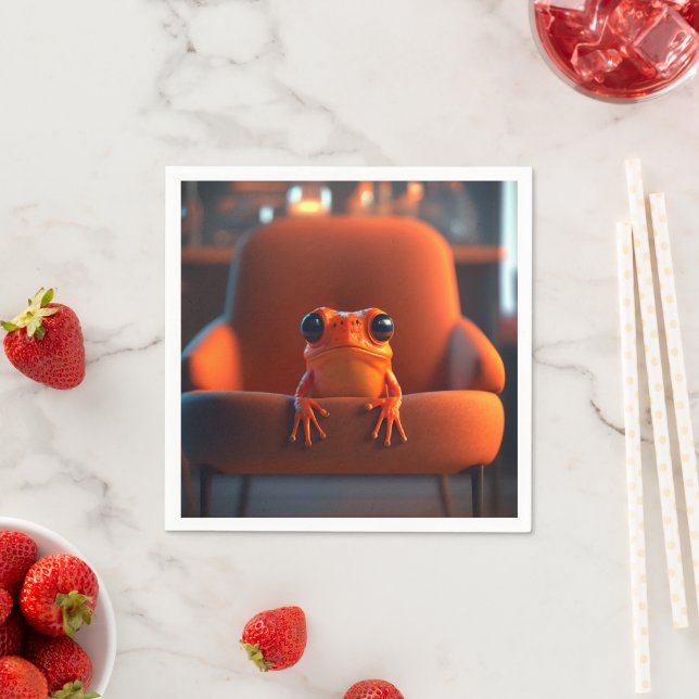 Orange Frog Napkins (Insitu)