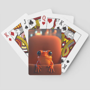Orange Frog Poker Cards