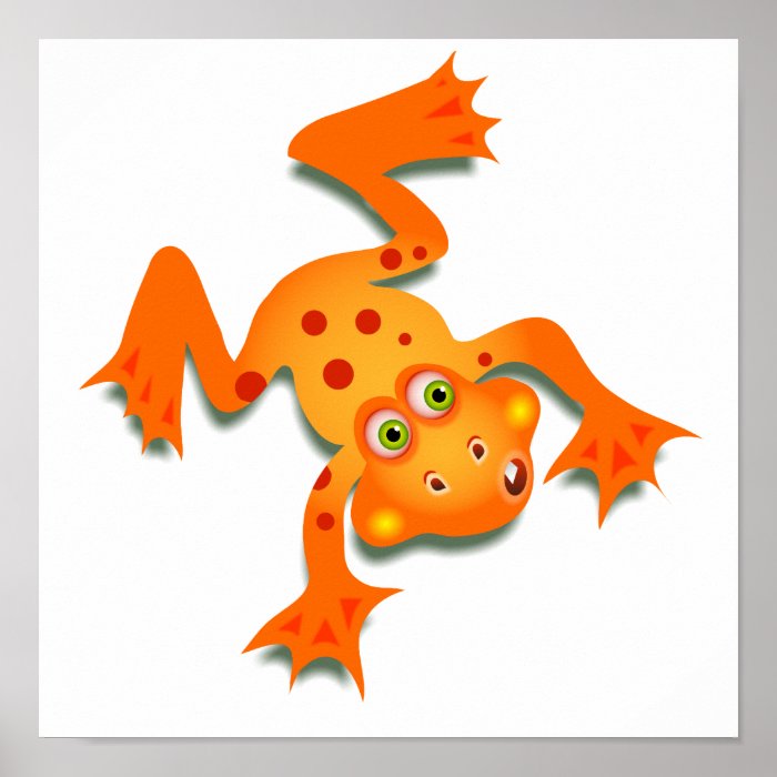 Orange Frog Poster