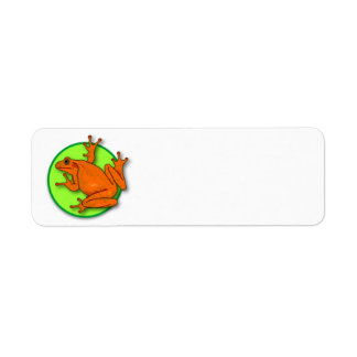Orange Frog Return Address Label